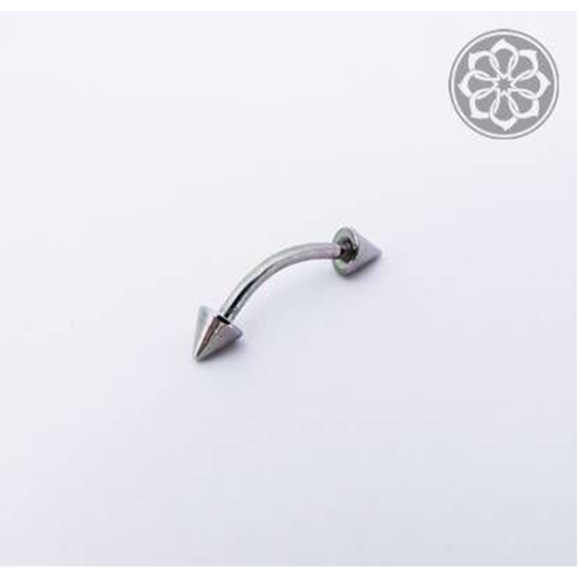 Piercing Microbell Curvo 10mm 12 Unidades em Aço com Spike