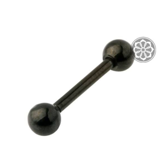 Piercing Microbell Reto Preto 8mm 12 Unidades em Aço PVD