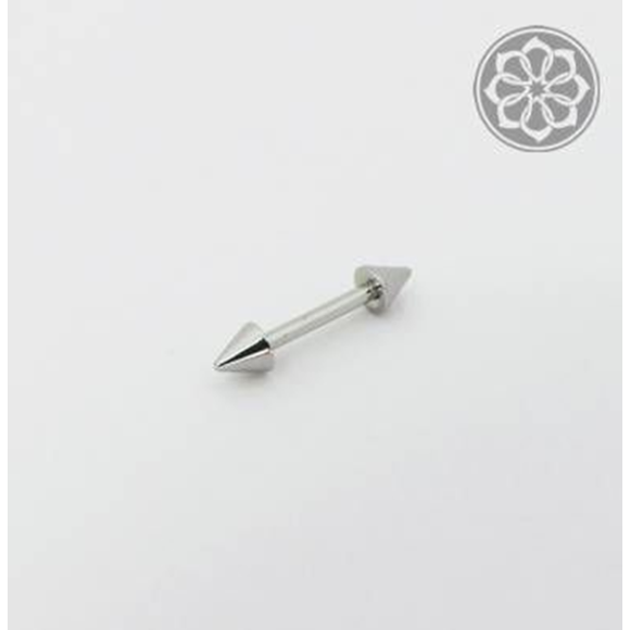 Piercing Microbell Reto 6mm 12 Unidades com Spike em Aço