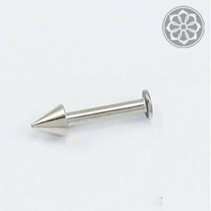 Piercing Labret  6mm 12 Unidades com Spike em Aço
