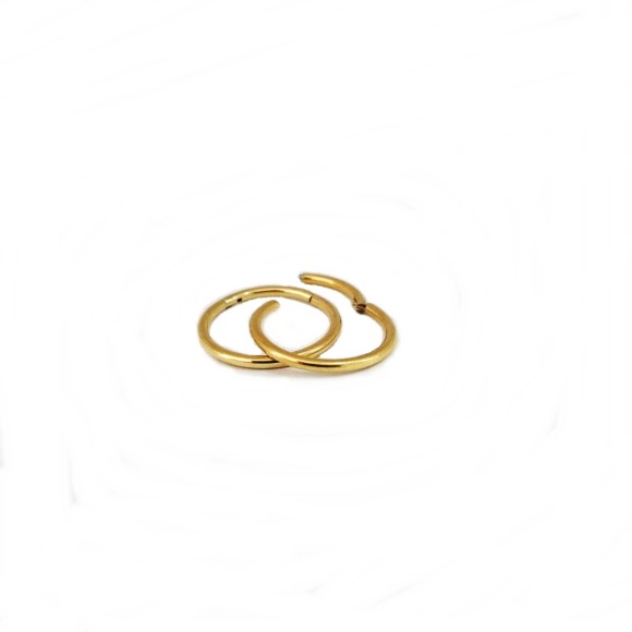  ARGOLA SEGMENTO CLICKER 1.0X 8MM GOLD - TITÂNIO