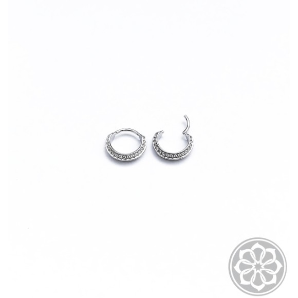 Piercing Clicker Duplo Saturno Zircônia Aço