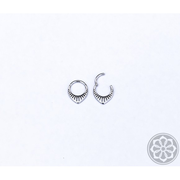 Piercing Clicker Hollow Tear Drop Aço