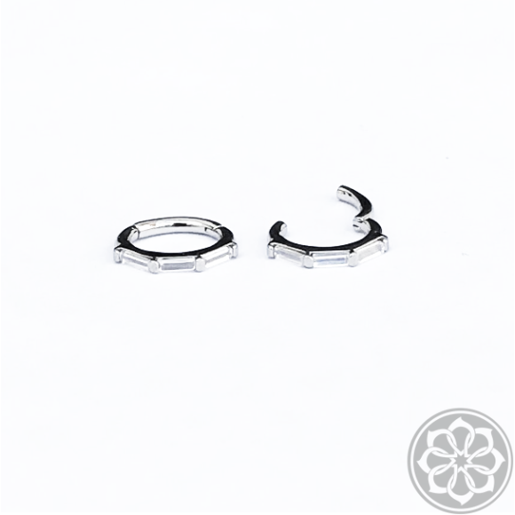 Piercing Clicker Rook Oval Cubic Aço