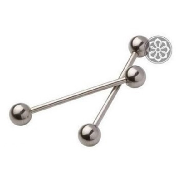 Piercing Barbell de lingua 22mm em aço