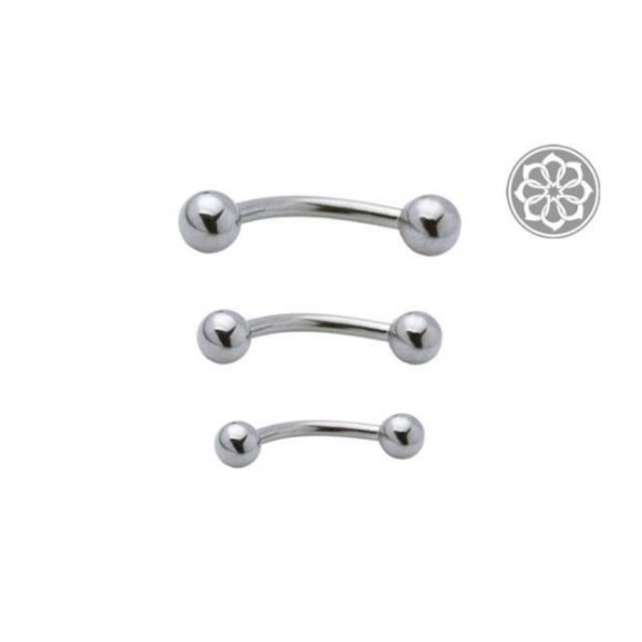 Piercing Microbell Curvo10mm 12 Unidades em Aço