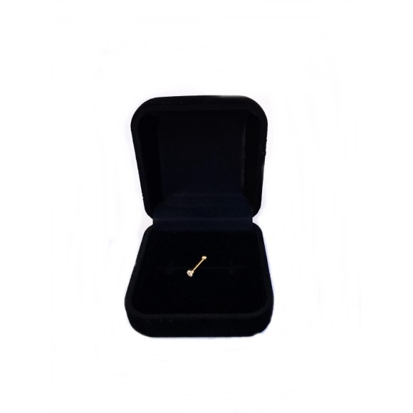 Piercing  Straight With Large Stone em Ouro 18K