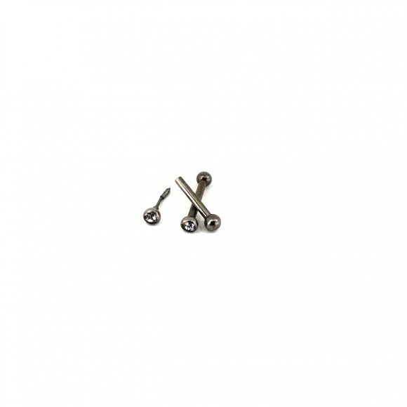 Piercing Reto Pin Push 6mm em Titânio