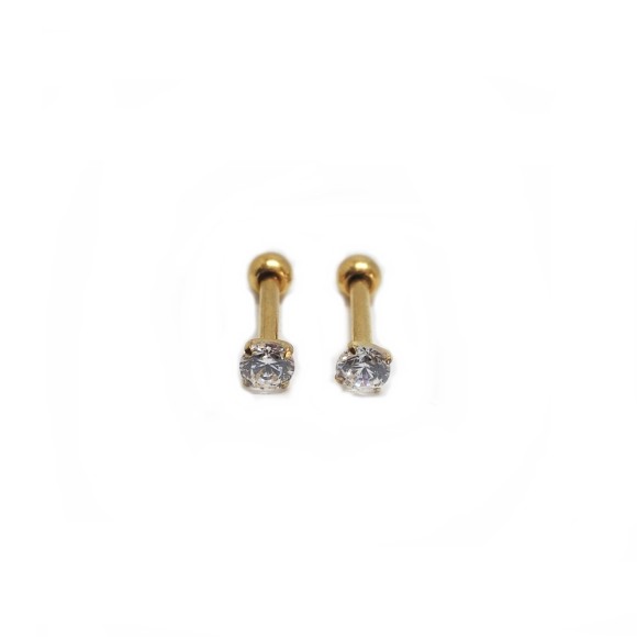 RETO ZIRCÔNIA TITÂNIO GOLD PEDRA 3MM 1.2X8X3 R/I