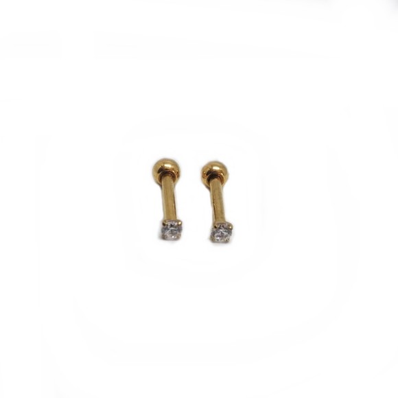 RETO ZIRCÔNIA TITÂNIO GOLD PEDRA 2MM 1.2X8X2 R/I