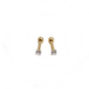 RETO ZIRCÔNIA TITÂNIO GOLD PEDRA 2.5MM 1.2X8X2.5 R/I
