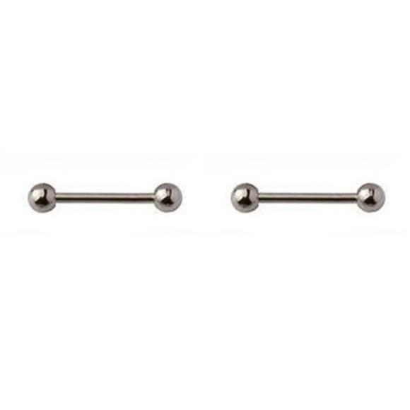 PIERCING MICROBELL RETO 6mm EM TITÂNIO 2 UNIDADES